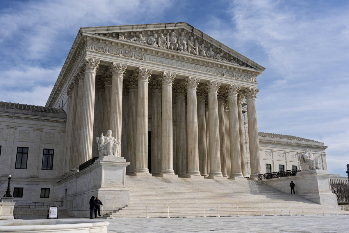 FILE - The Supreme Court is seen on Capitol Hill in Washington, Dec. 17, 2024. (AP Photo/J. Sco ...