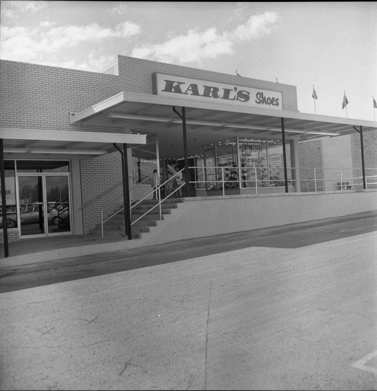 Exterior of Karl's Shoe Store in Charleston Plaza Mall from 1966. (Las Vegas Review-Journal fil ...