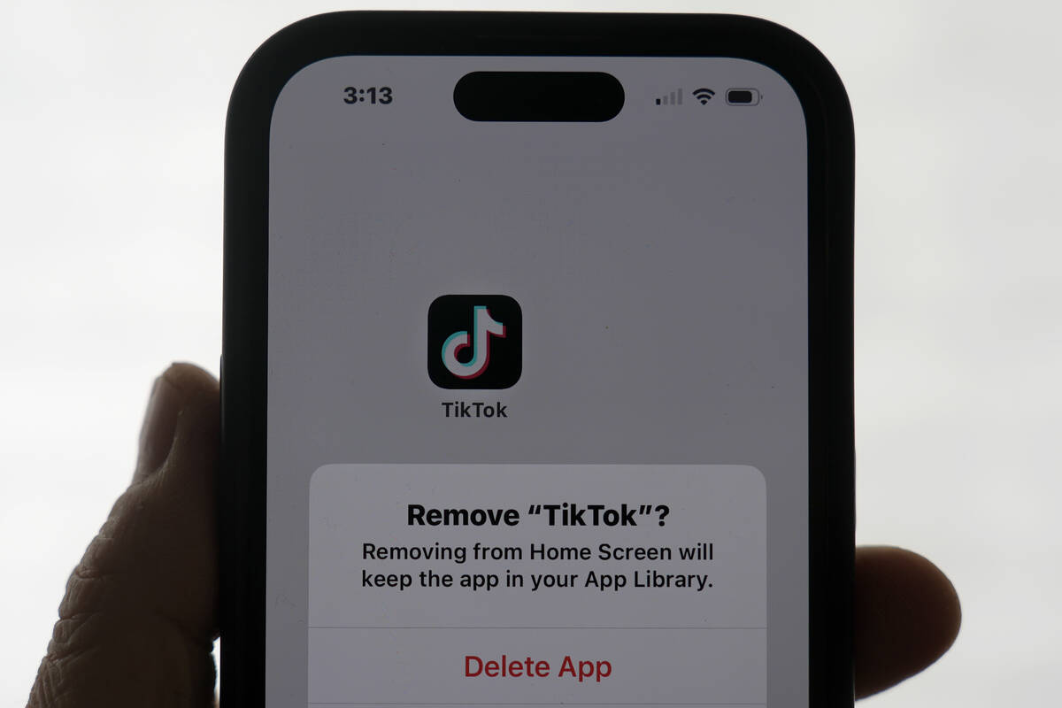 A TikTok app is shown on a phone in San Francisco, Friday, Jan. 17, 2025. (AP Photo/Jeff Chiu)