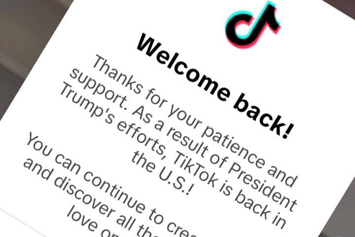 The TikTok app welcomes US accounts back on January 19, 2025, less than 24 hours after going da ...