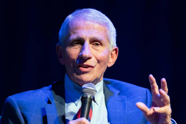 FILE - Dr. Anthony Fauci speaks during the presentation of his book "On Call" at Linc ...