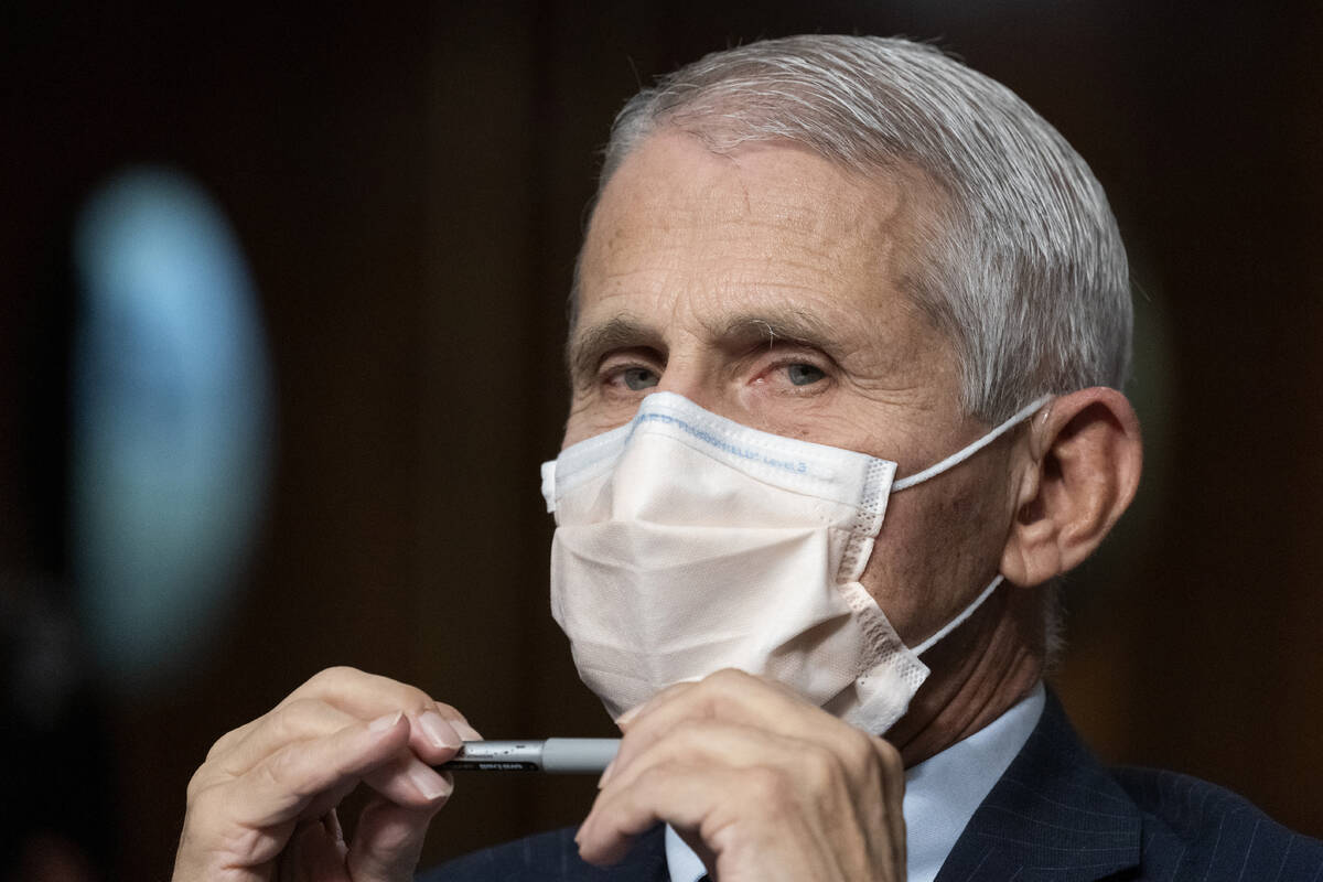 FILE - Dr. Anthony Fauci, director of the National Institute of Allergy and Infectious Diseases ...