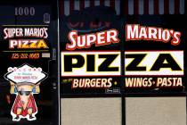 Super Mario's Pizza at 1000 S. Torrey Pines Dr. is seen, on Monday, Jan. 20, 2025, in Las Vegas ...