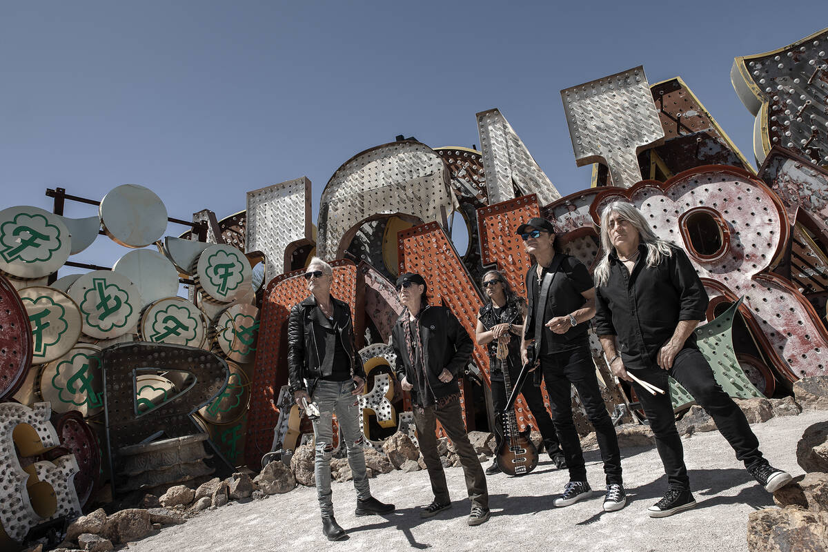 The Scorpions, shown at Neon Museum in Las Vegas, are pushing back their residency at PH Live u ...