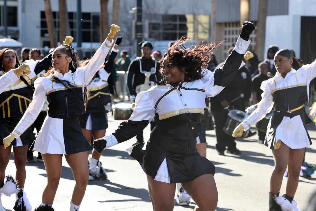 Las Vegas Hi Steppers and California Black Diamonds of Los Angeles perform during the 43rd annu ...