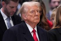 President Donald Trump attends the national prayer service at the Washington National Cathedral ...