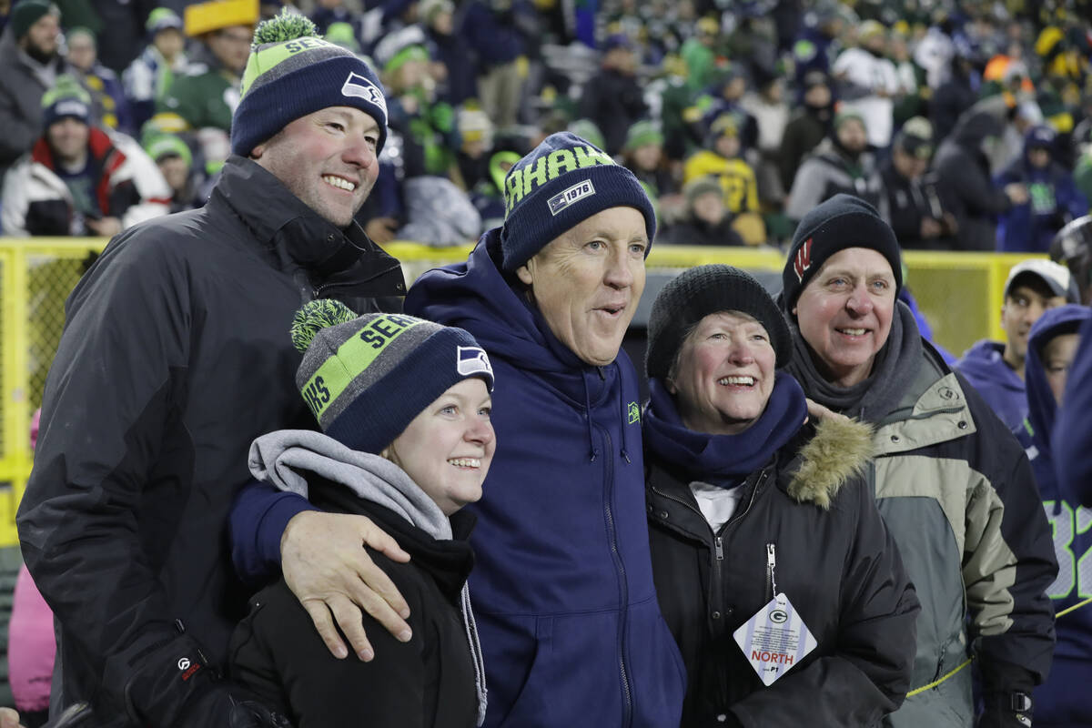 Seattle Seahawks head coach Pete Carroll poses for a picture before an NFL divisional playoff f ...