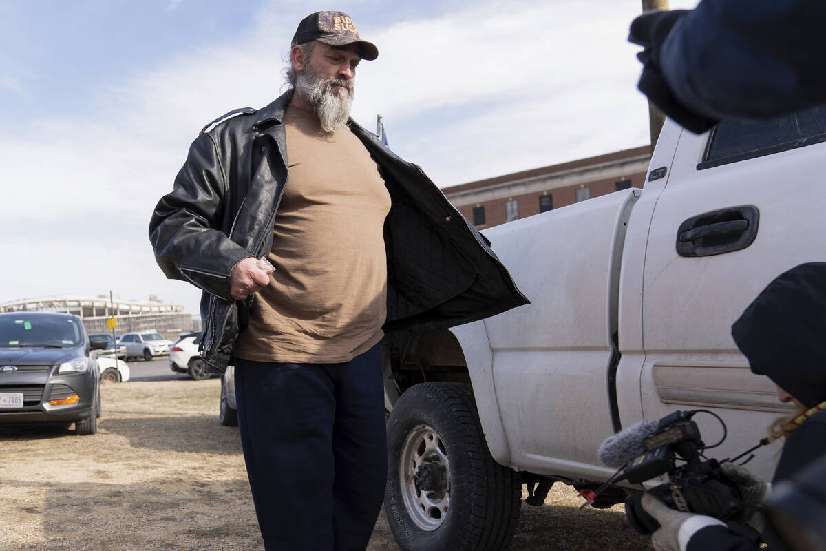 Supporter of President Donald Trump, William Sarsfield III, who was convicted for participating ...