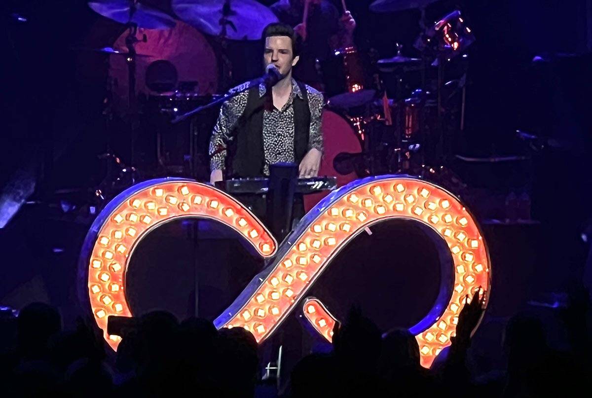 Brandon Flowers of The Killers is shown at the Chelsea at the Cosmopolitan of Las Vegas on Satu ...