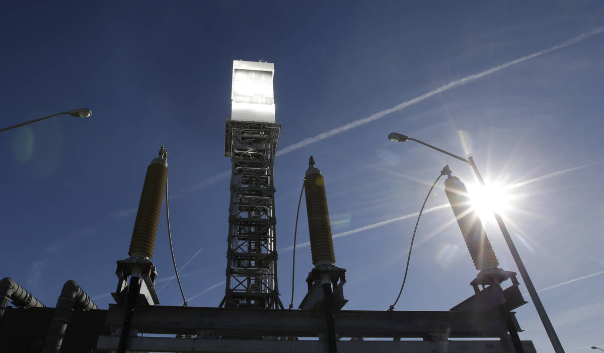 The Ivanpah Solar Electric Generating Facility, seen in February 2014 in Primm. (AP Photo/Chris ...