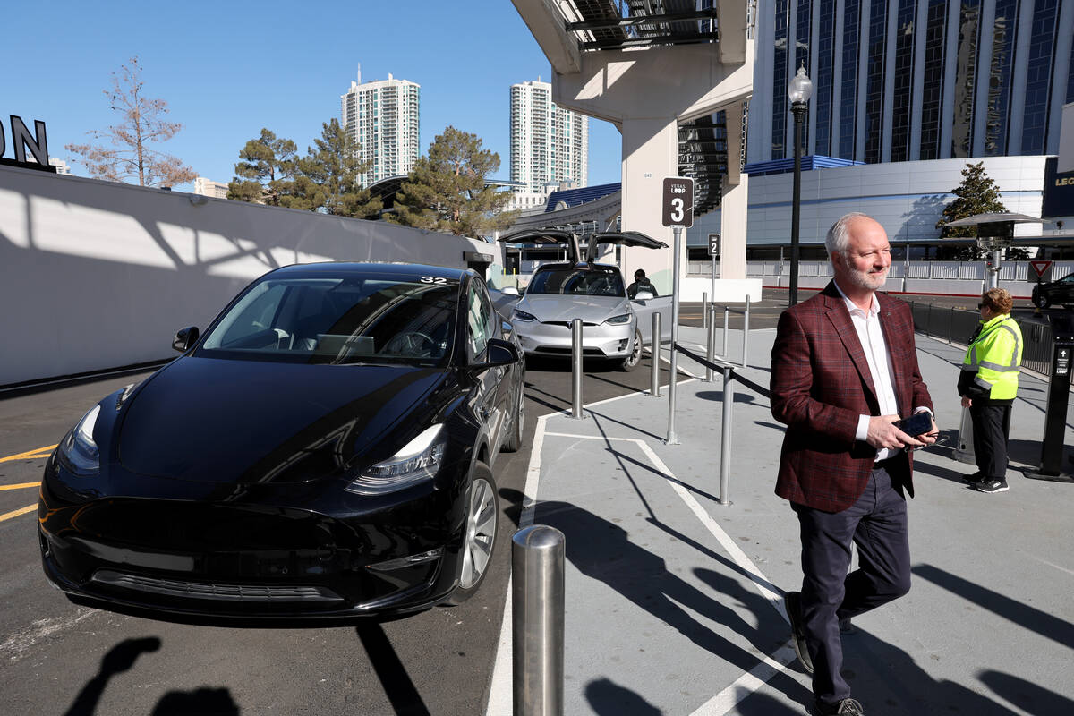 Steve Hill, president and CEO of the Las Vegas Convention and Visitors Authority arrives for th ...