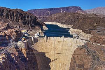 Lake Mead and the Hoover Dam. (Benjamin Hager/Las Vegas Review-Journal) @benjaminhphoto