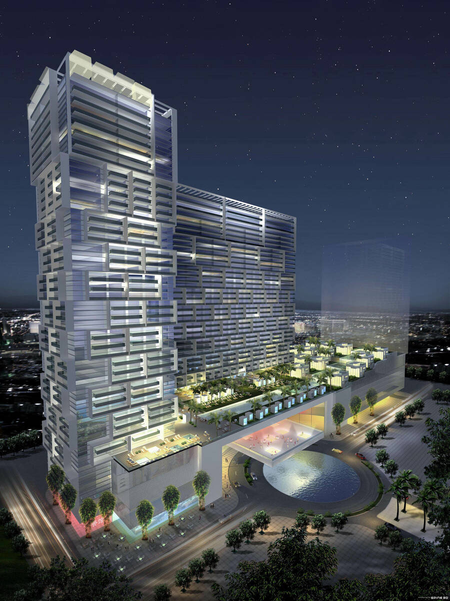 An artist's rendering of phase one of Las Ramblas, a luxury hotel-casino project that was plann ...