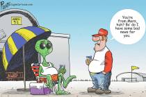 A martian and an earthling chat over a beer, Mars, Elon Musk, Space X, President Donald J. Tru ...