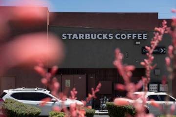 A file photo shows a Starbucks location in Las Vegas. (Las Vegas Review-Journal/File)