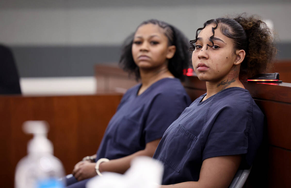 Erika Covington, left, and Arionna Taylor, who were charged with murder and robbery in the shoo ...