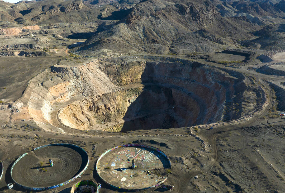 The former Three Kids Mine site is seen on Nov. 21, 2023, in Henderson. (Bizuayehu Tesfaye Las ...