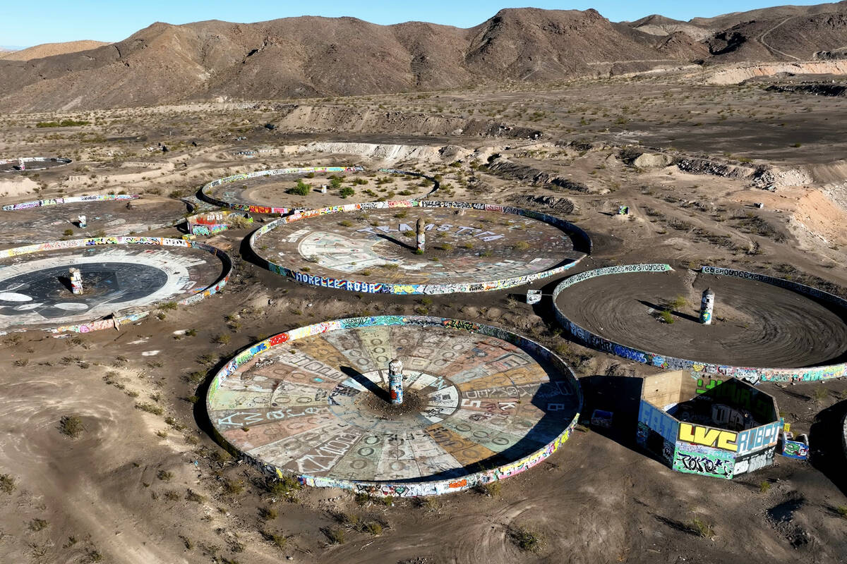 The former Three Kids Mine site is seen on Nov. 21, 2023, in Henderson. (Bizuayehu Tesfaye Las ...