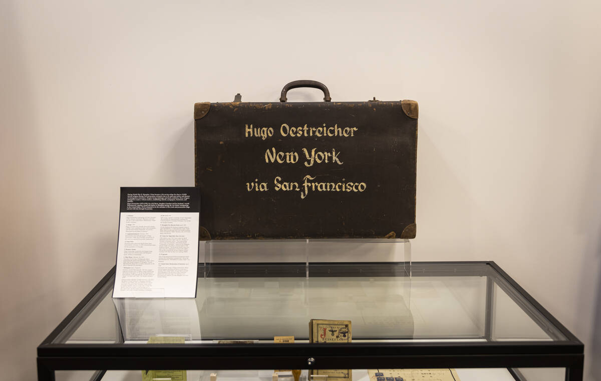 A suitcase belonging to Hugo Oestreicher, a German Jew who served for his country in World War ...