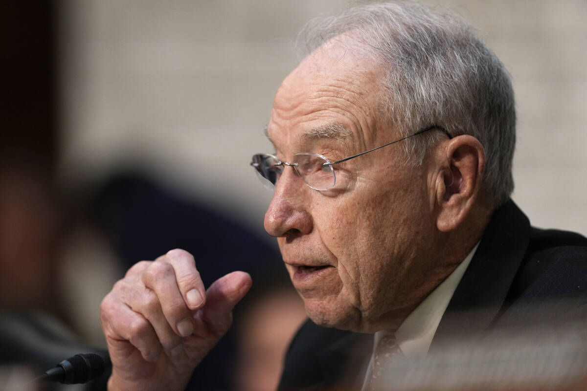 Chairman Chuck Grassley, R-Iowa, speaks at the Senate Judiciary Committee confirmation hearing ...