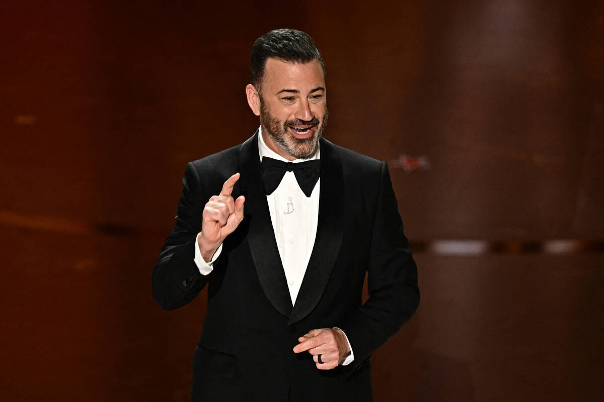 FILE - Jimmy Kimmel speaks onstage during the 96th Annual Academy Awards at the Dolby Theatre i ...