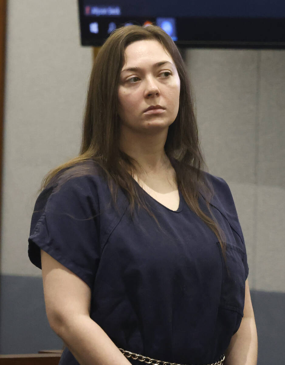 Savannah Schmitt appears in court during a hearing at the Regional Justice Center, on Tuesday, ...