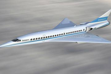 Boom Supersonic founder Blake Scholl presented the XB-1 at the Boyd Group International 22nd an ...