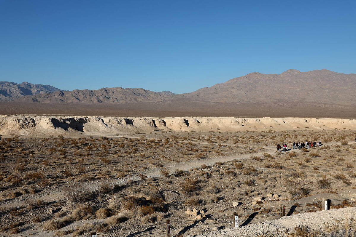 A dry wash is seen at Tule Springs Fossil Beds National Monument in Las Vegas Wednesday, Jan. 2 ...