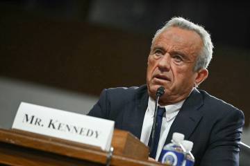 U.S. Secretary of Health and Human Services nominee Robert F. Kennedy Jr. testifies during a Se ...