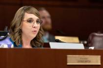 Assemblywoman Selena La Rue Hatch, D-Reno, in a meeting of the Assembly Committee on Education ...