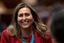 Assemblywoman Shea Backus, D-Las Vegas, seen Monday, Feb. 6, 2023, in Carson City. Backus spons ...