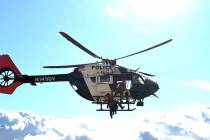 Las Vegas Metropolitan Police Department search and rescue officers respond to a stranded hiker ...