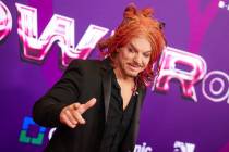 Carrot Top walks the red carpet at the Power of Love gala at the MGM Grand Garden Arena Saturda ...