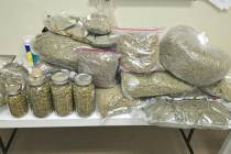 Nevada State Police detectives found 41 pounds, or 18,368 grams, of "illicit cannabis" in a sho ...