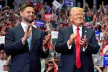 President Donald Trump and JD Vance. (AP Photo/Evan Vucci)