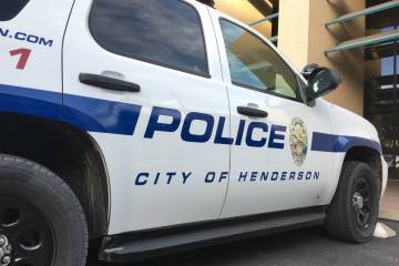 A Henderson Police Department vehicle. (File/Las Vegas Review-Journal)