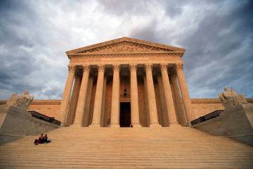 FILE - The U.S. Supreme Court is seen near sunset in Washington, Oct. 18, 2018. (AP Photo/Manue ...